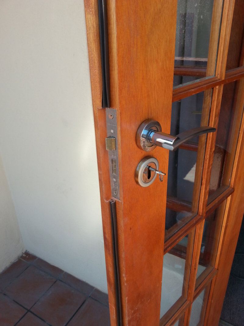 French Door Lock Detail
