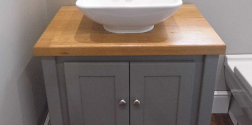Modern Painted Rustic with Sit-on Basin