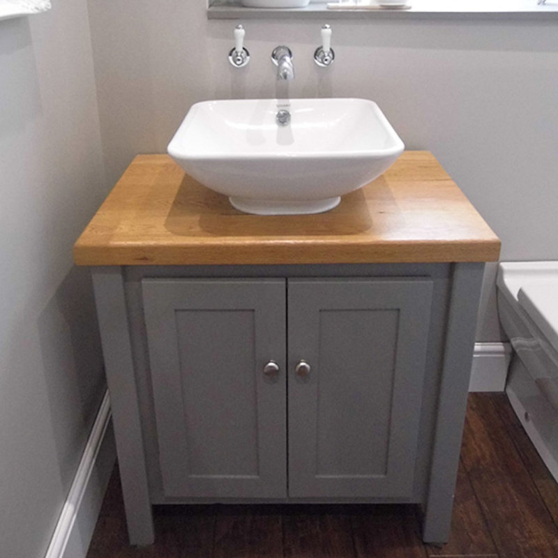 Modern Painted Rustic with Sit-on Basin