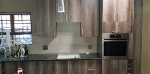Monument Oak Wall Units and Eye Level Cluster