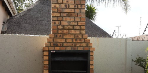 Partially finished built-in Braai