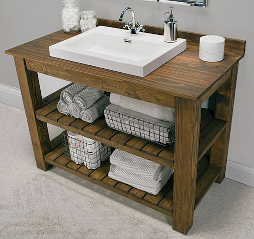 Rustic Stand with Semi Sit-on Basin