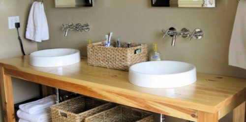Rustic Stand with Semi Sit-on Basins
