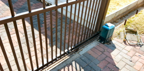 Driveway Gate with Pedestrian Access