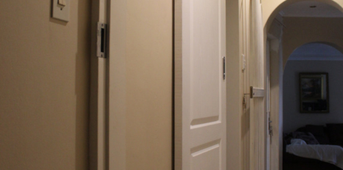Sliding Hollow Core Door with Pelmet