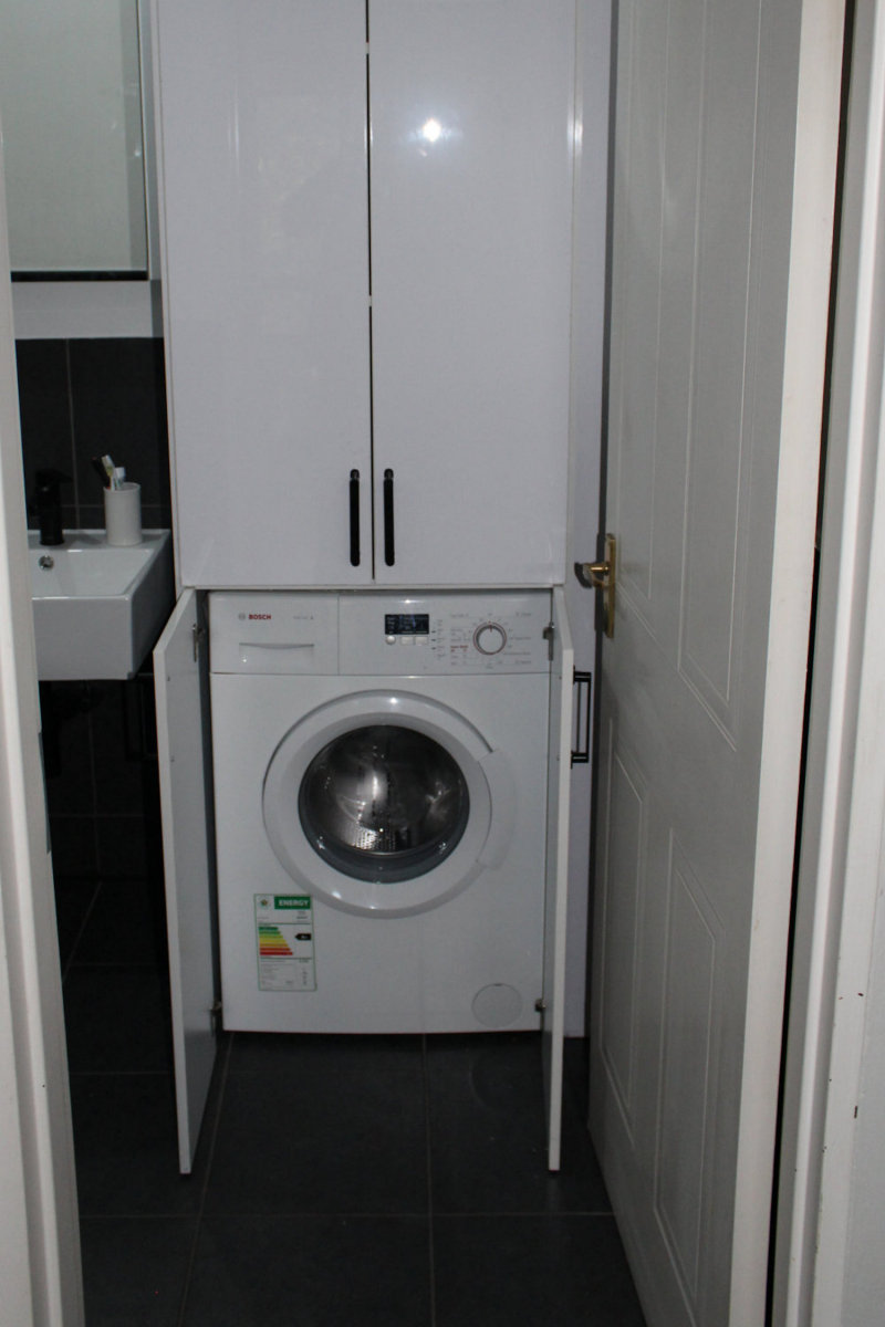 Tall Cupboard to house washing machine-1