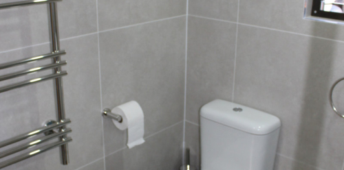 Toilet and Heated Towel Rail