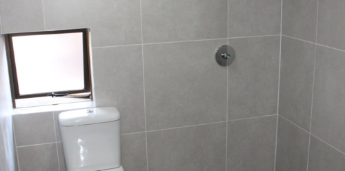New Toilet prior to shower cubicle installation