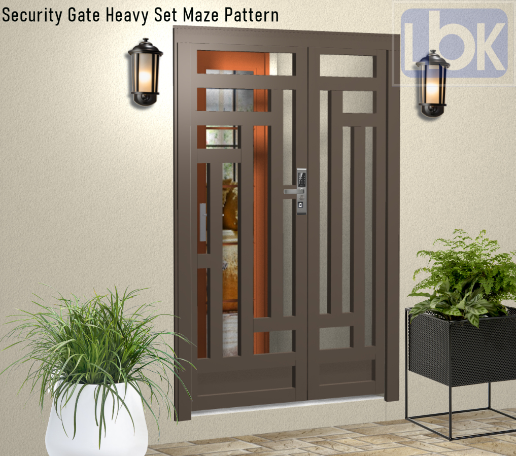 04d Security Gate Heavy Set Maze Pattern
