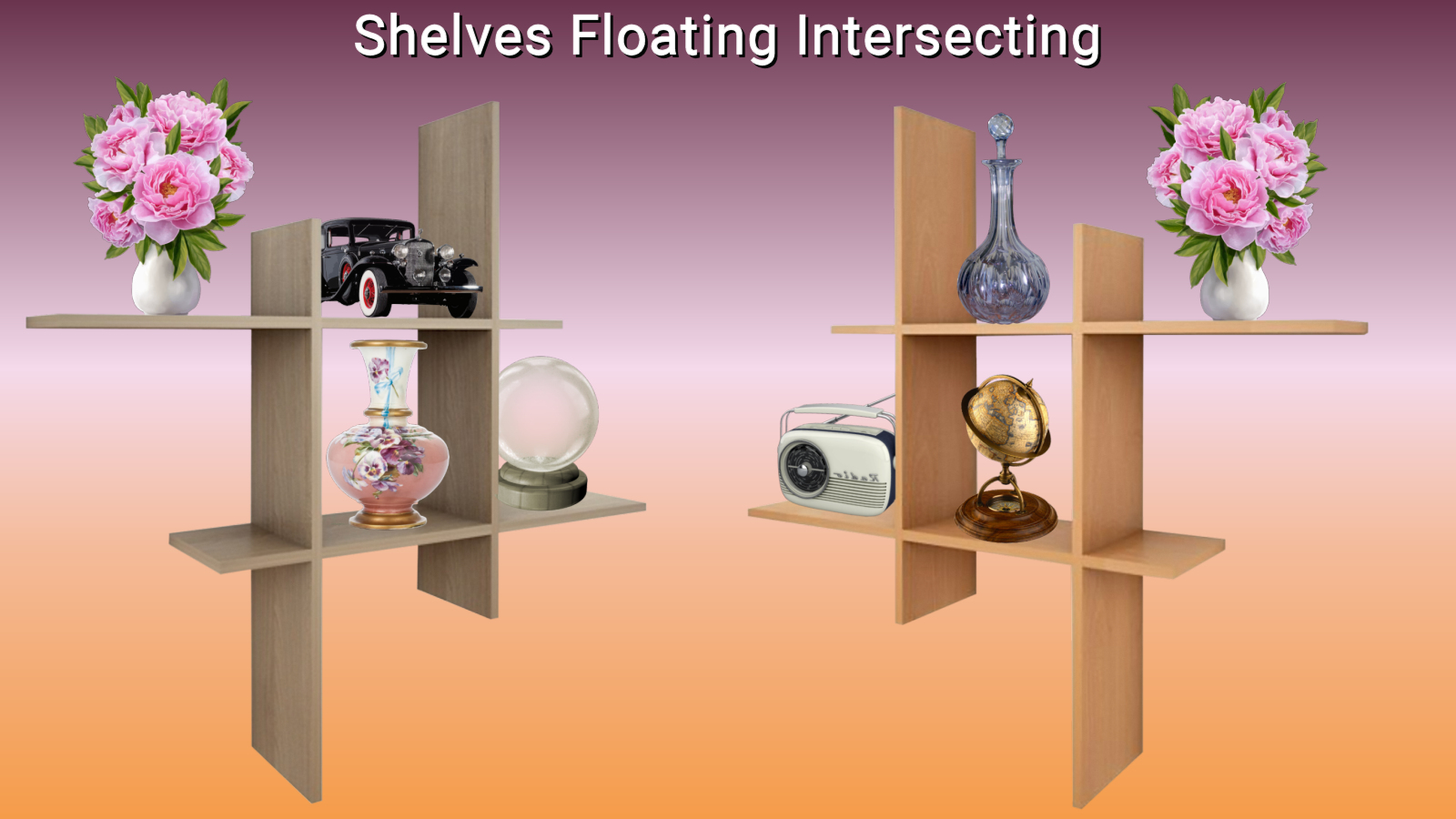 Shelves Floating Intersecting