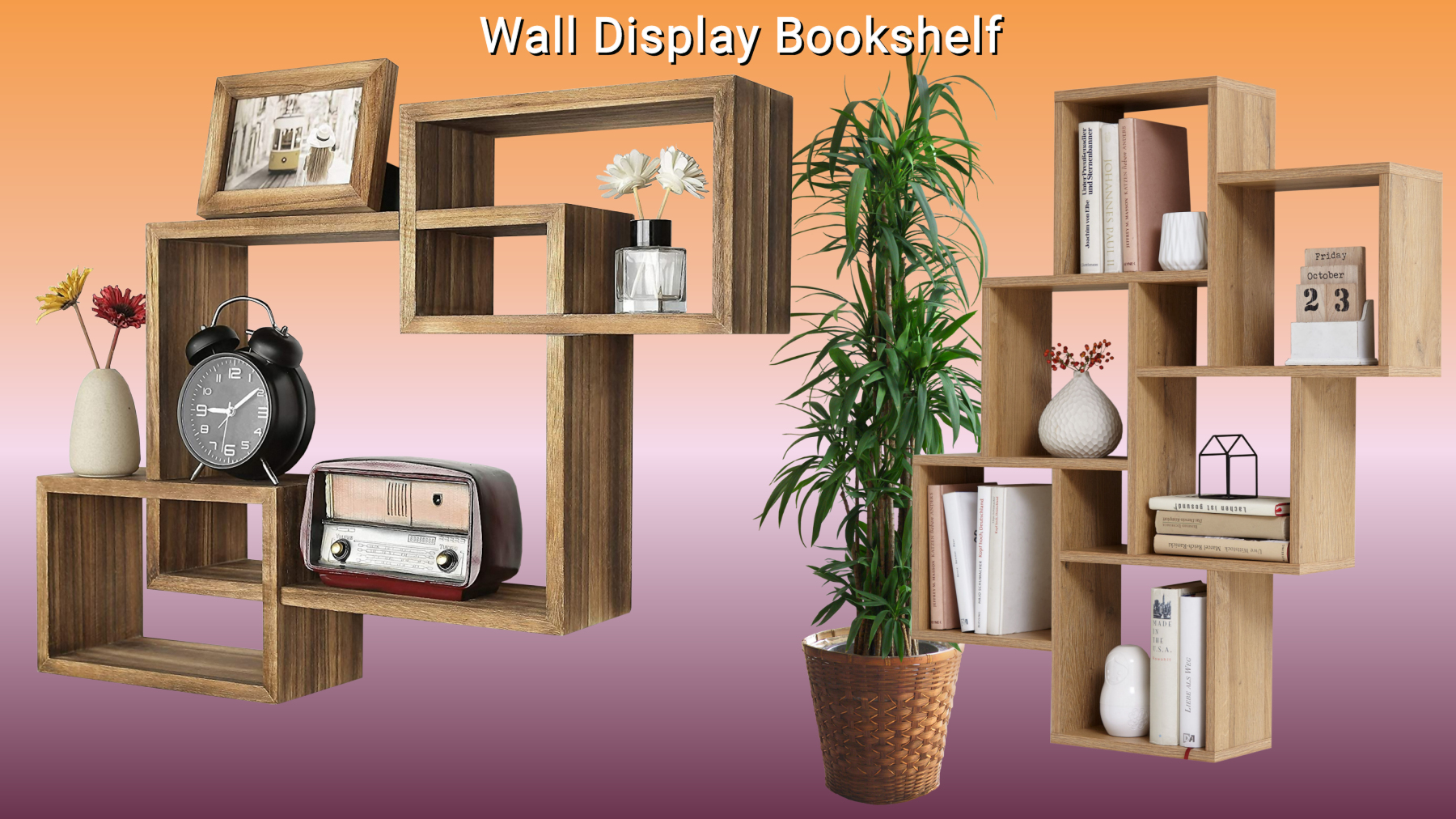 Wall Display Bookshelf
